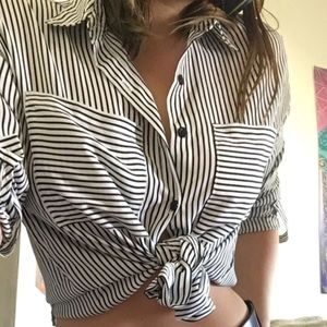 Chiffon button down